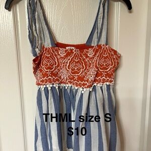 THML Blue and Orange Patterned Camisole